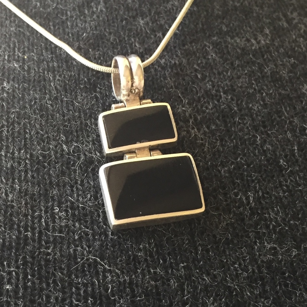 Black onyx necklace.